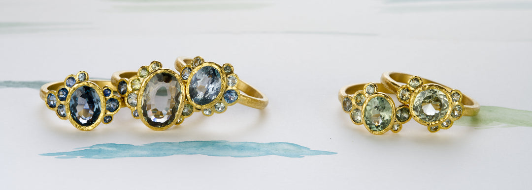 5 Watercolor Rings