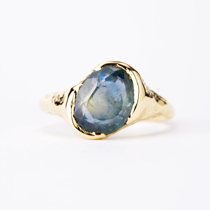 Stormy Blue Montana Sapphire Ring - 2.545ct