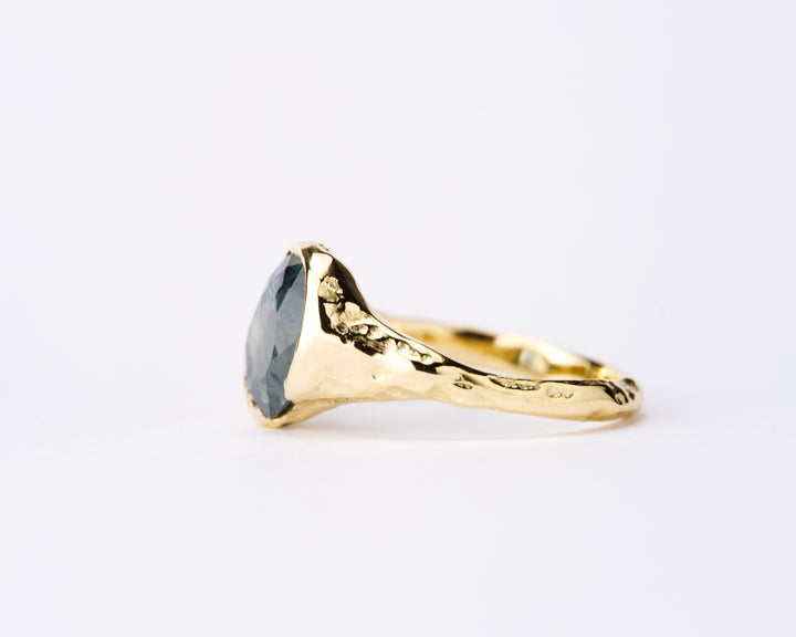 Stormy Blue Montana Sapphire Ring - 2.545ct