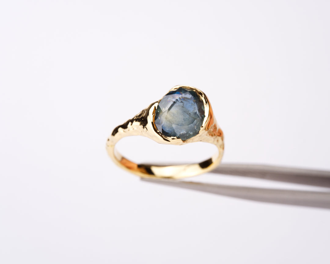 Stormy Blue Montana Sapphire Ring - 2.545ct