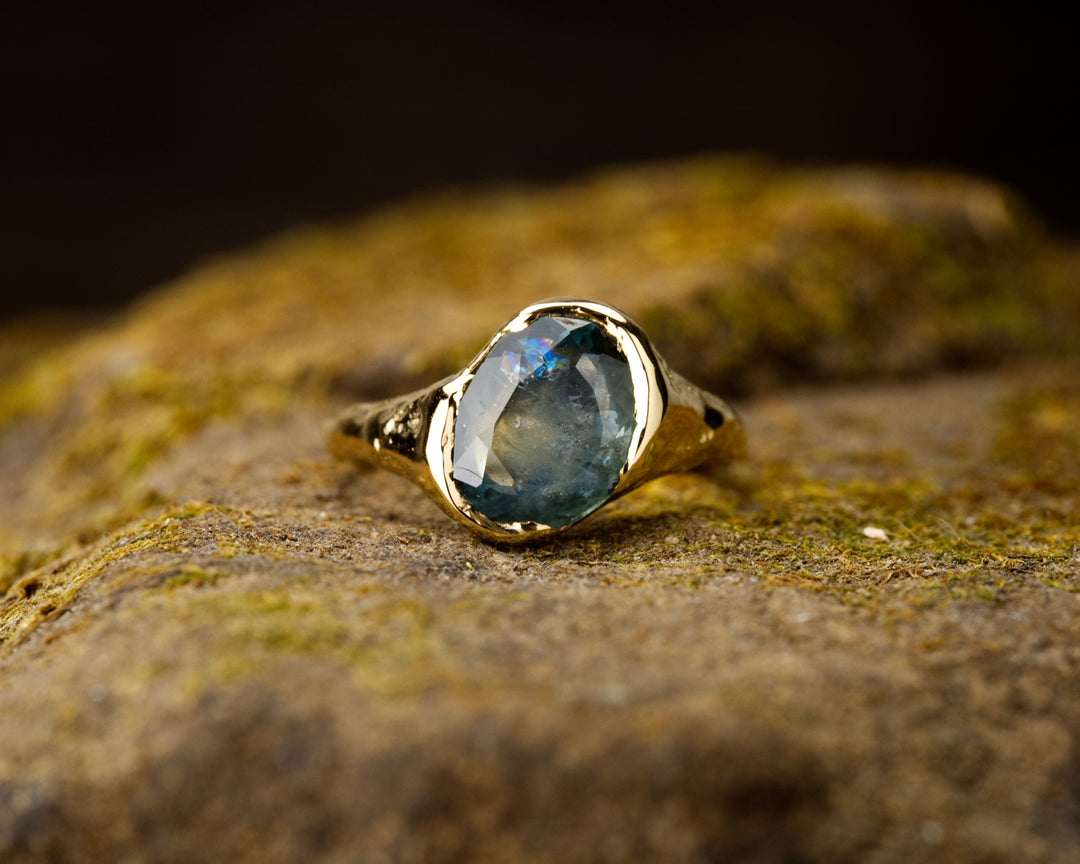 Stormy Blue Montana Sapphire Ring - 2.545ct