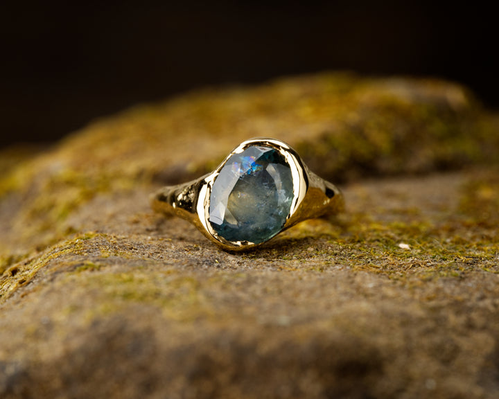 Stormy Blue Montana Sapphire Ring - 2.545ct