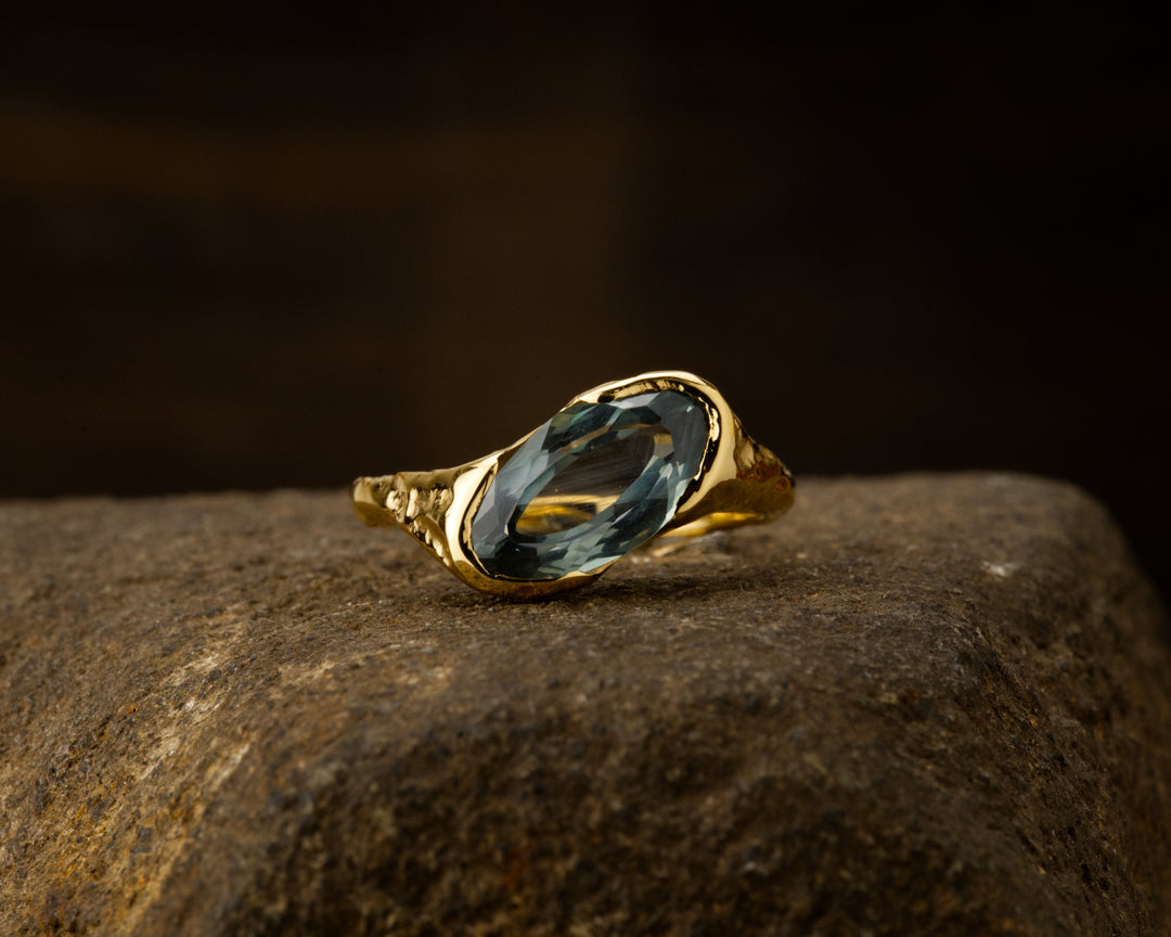 Mountain Sky Blue Montana Sapphire Ring - 2.5ct