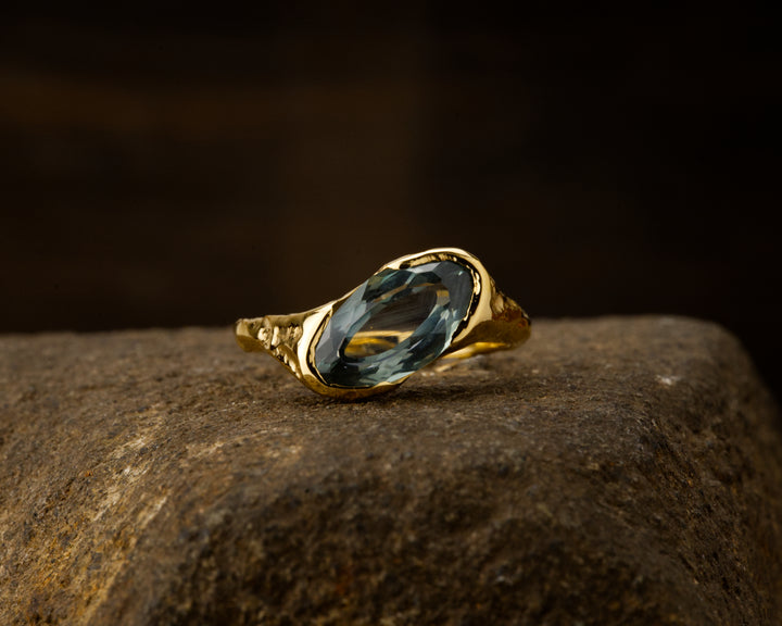 Mountain Sky Blue Montana Sapphire Ring - 2.5ct