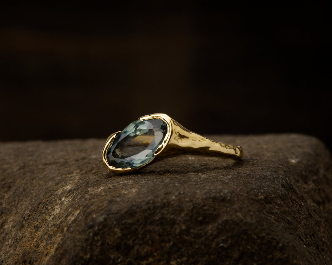 Mountain Sky Blue Montana Sapphire Ring - 2.5ct