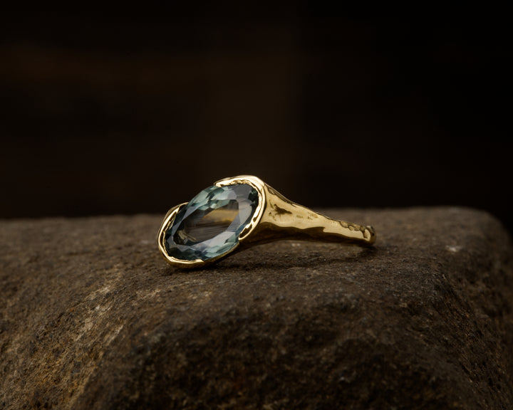 Mountain Sky Blue Montana Sapphire Ring - 2.5ct