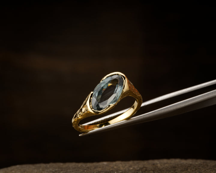 Mountain Sky Blue Montana Sapphire Ring - 2.5ct