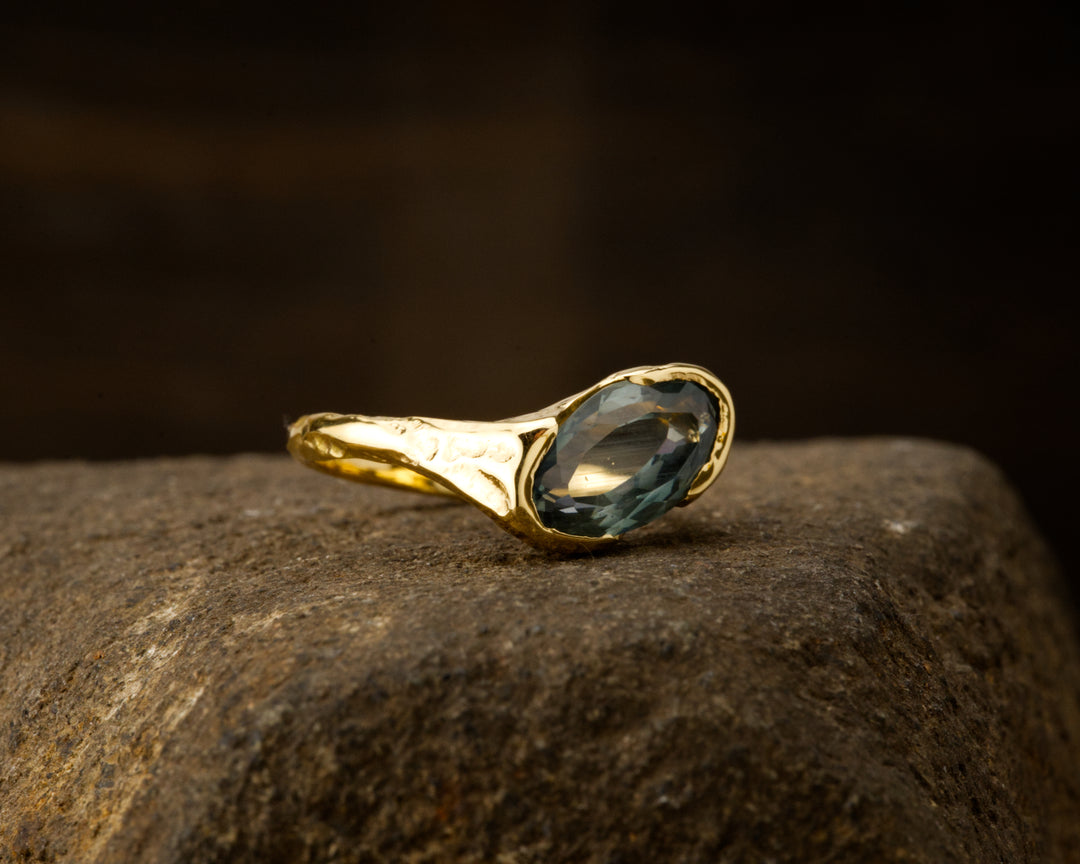Mountain Sky Blue Montana Sapphire Ring - 2.5ct