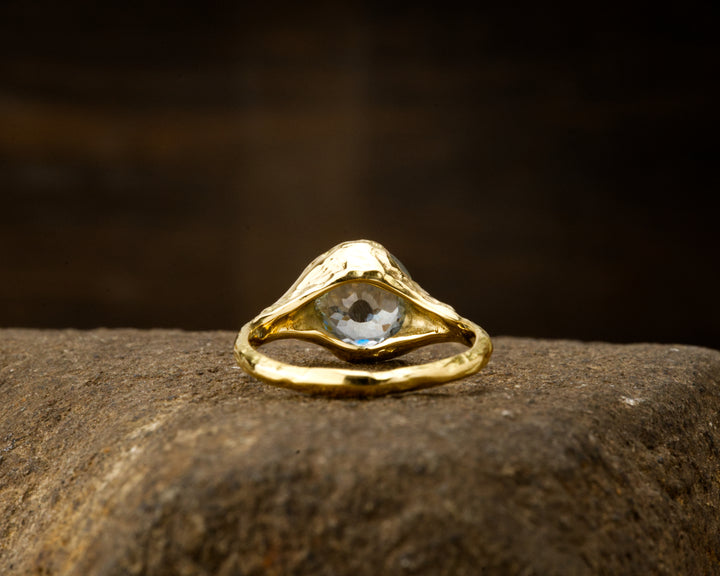 Bright Sky Blue Montana Sapphire Ring - 2.94ct