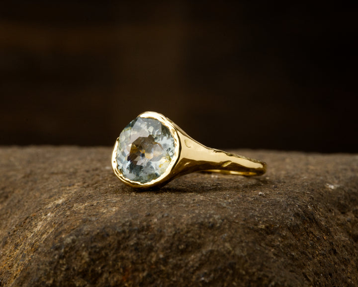 Bright Sky Blue Montana Sapphire Ring - 2.94ct
