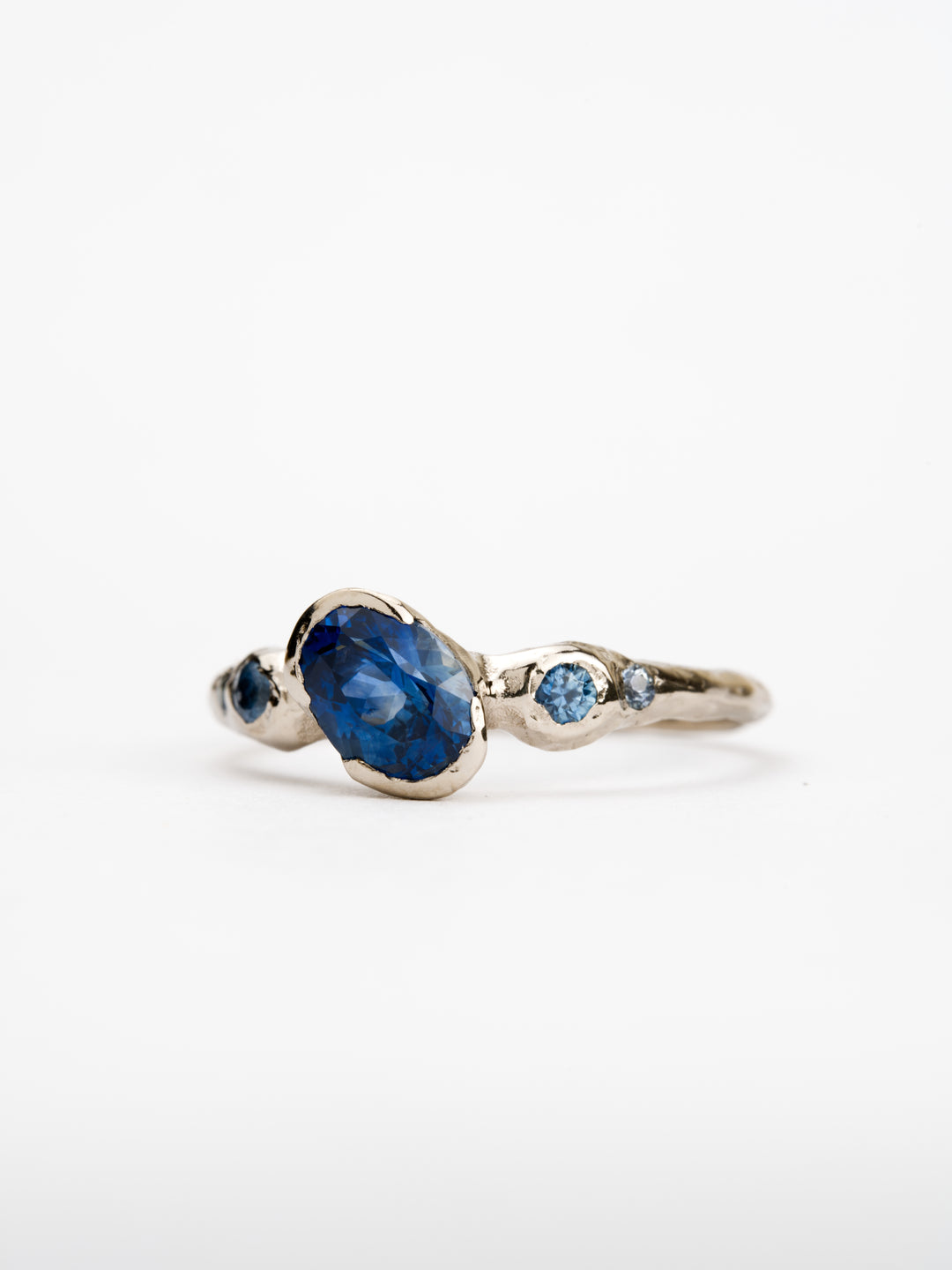 Adriatic Blue Montana Sapphire Ring - 0.94ct, handcrafted by Rigby Leigh