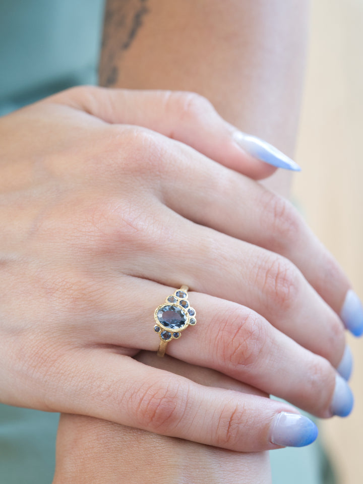 Aegean Blue Montana Sapphire Ring - 1.44ct, handcrafted by Rigby Leigh