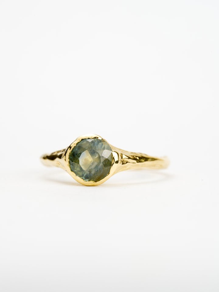 Alder Green Montana Sapphire Ring - 1.35ct, handcrafted by Rigby Leigh