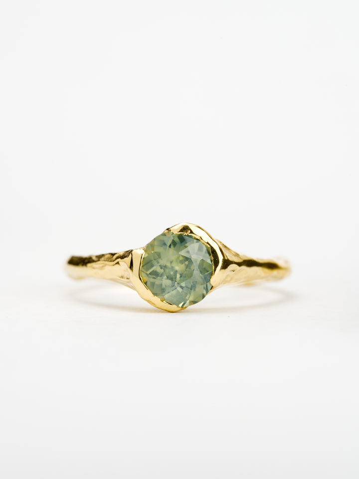 Aqua Montana Sapphire Ring - 1.055ct, handcrafted by Rigby Leigh