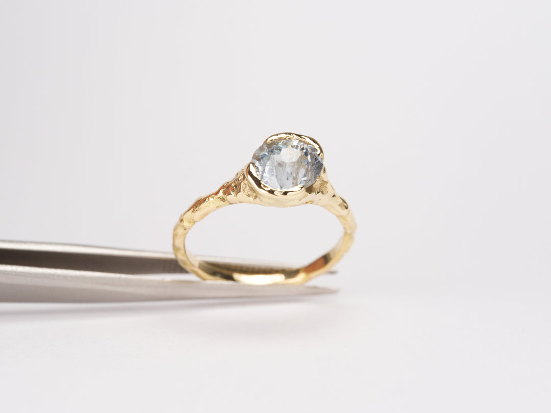 Glacial Water Montana Sapphire Ring