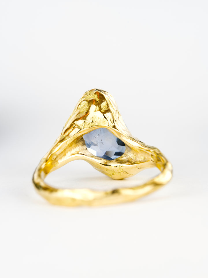 Aurora Blue Montana Sapphire Ring - 4.69ct