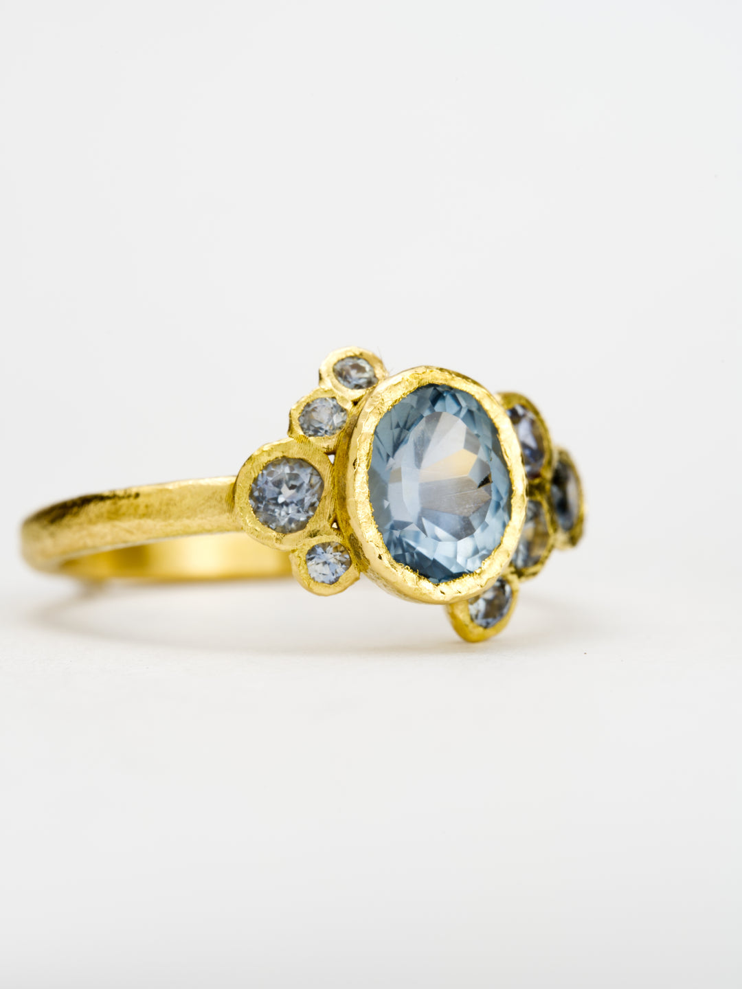 Baltic Blue Montana Sapphire Ring - 1.25ct, handcrafted by Rigby Leigh