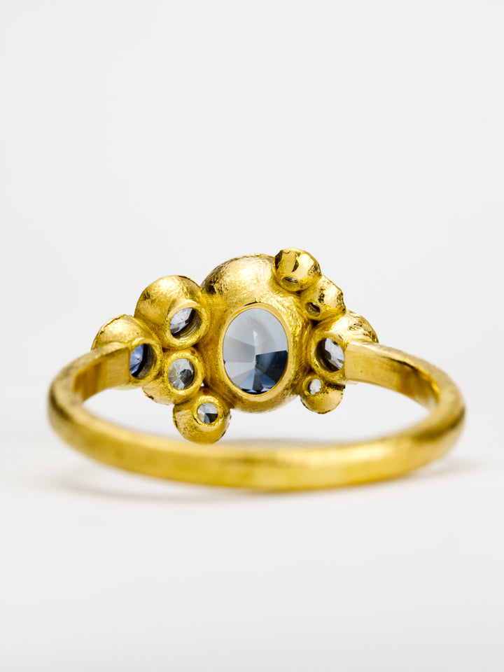 Baltic Blue Montana Sapphire Ring - 1.25ct, handcrafted by Rigby Leigh