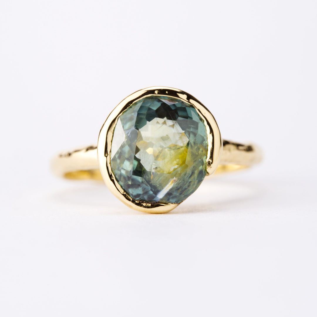 Blue Earth Montana Sapphire Ring - 3.175ct