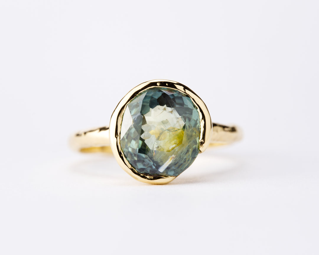 Blue Earth Montana Sapphire Ring - 3.175ct