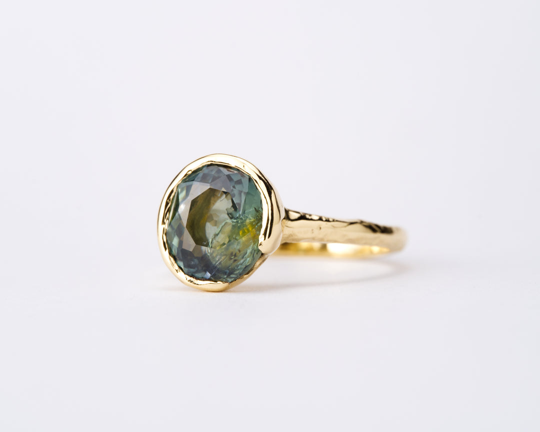 Blue Earth Montana Sapphire Ring - 3.175ct