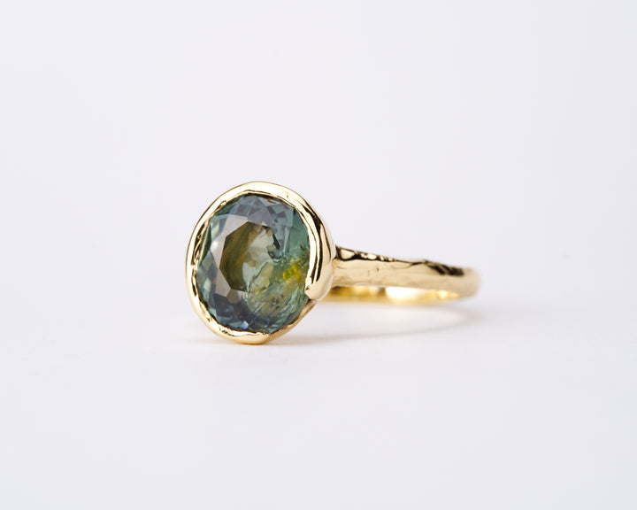 Blue Earth Montana Sapphire Ring - 3.175ct