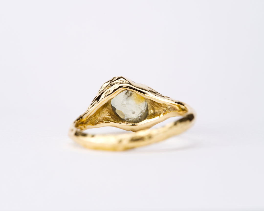 Bi-Color Golden Montana Sapphire Ring - 1.965ct