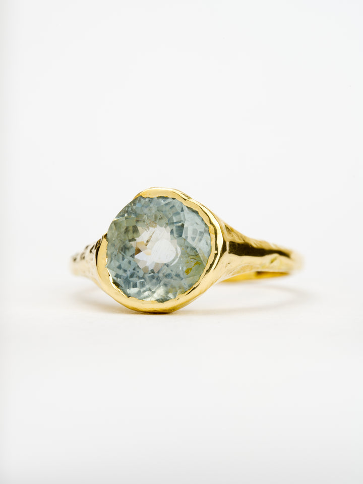 Bright Sky Blue Montana Sapphire Ring - 2.94ct, handcrafted by Rigby Leigh