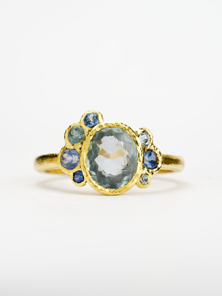 Caspian Blue Montana Sapphire Ring-1.46ct, handcrafted by Rigby Leigh