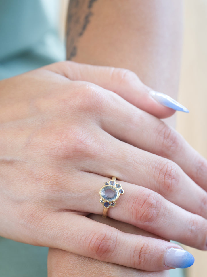 Caspian Blue Montana Sapphire Ring-1.46ct, handcrafted by Rigby Leigh