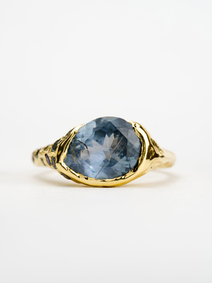 Caspian Blue Montana Sapphire Ring - 2.875ct, handcrafted by Rigby Leigh
