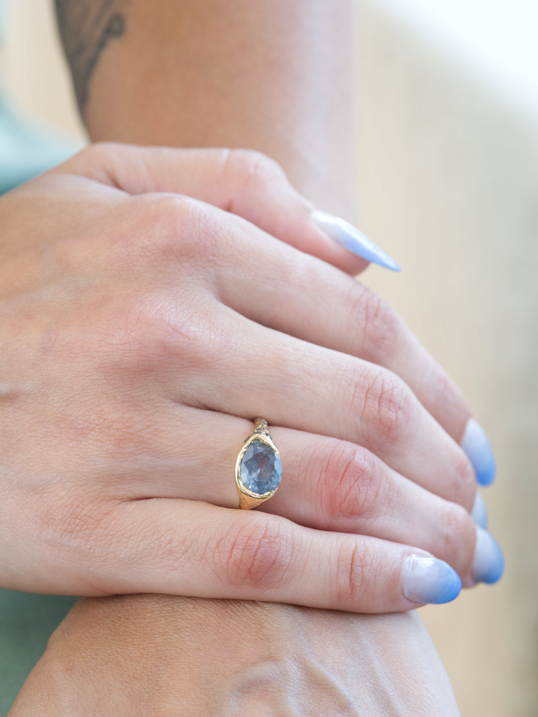Caspian Blue Montana Sapphire Ring - 2.875ct, handcrafted by Rigby Leigh
