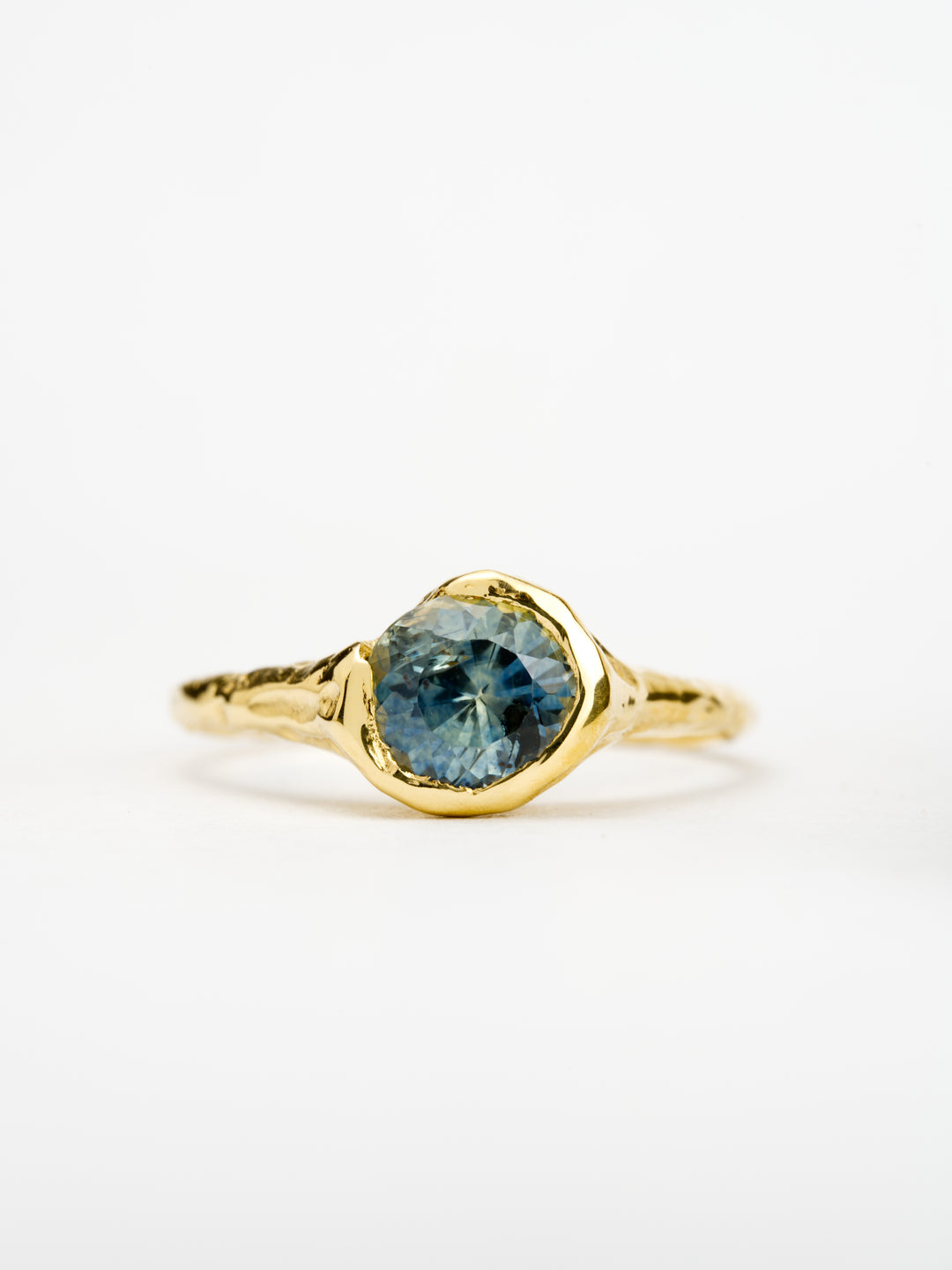 Deep Blue Montana Sapphire Ring - 1.425ct, handcrafted by Rigby Leigh
