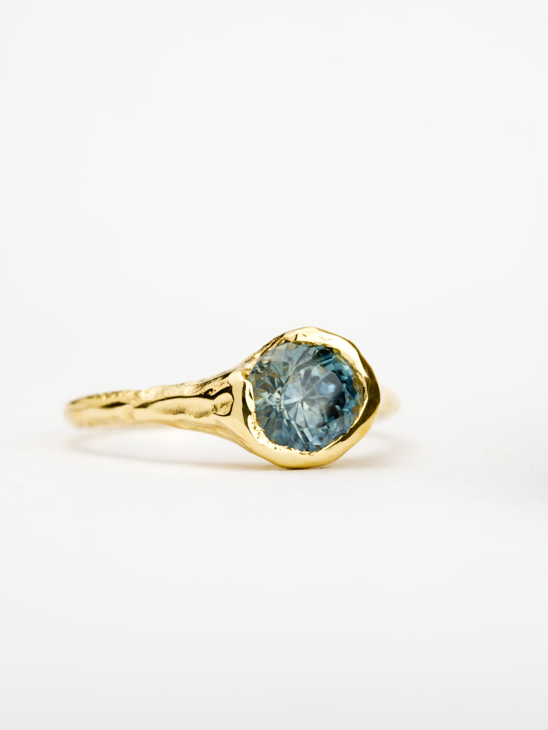 Deep Blue Montana Sapphire Ring - 1.425ct, handcrafted by Rigby Leigh