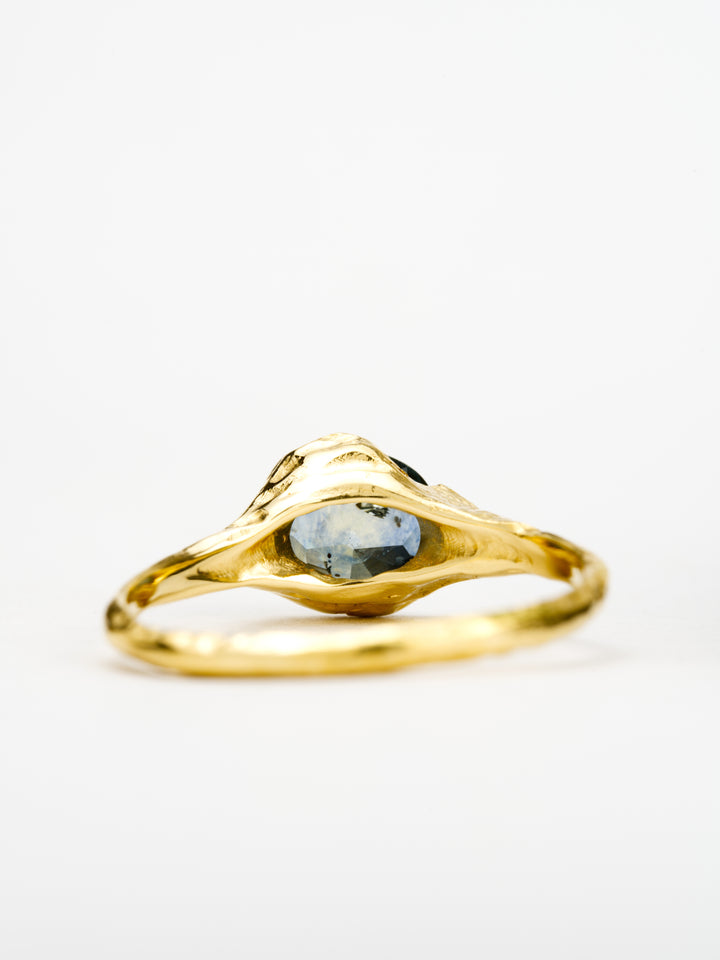 Deep Blue Montana Sapphire Ring - 1.425ct, handcrafted by Rigby Leigh