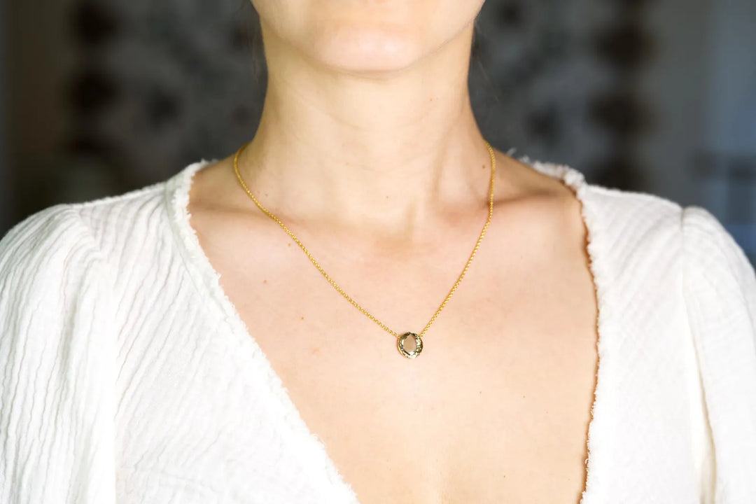 Deep Forest Green Montana Sapphire Necklace