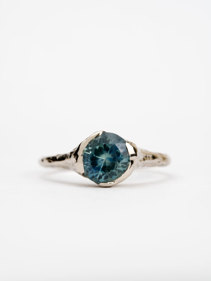 Deep Ocean Blue Montana Sapphire Ring - 2.385ct, handcrafted by Rigby Leigh