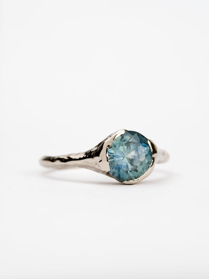 Deep Ocean Blue Montana Sapphire Ring - 2.385ct, handcrafted by Rigby Leigh