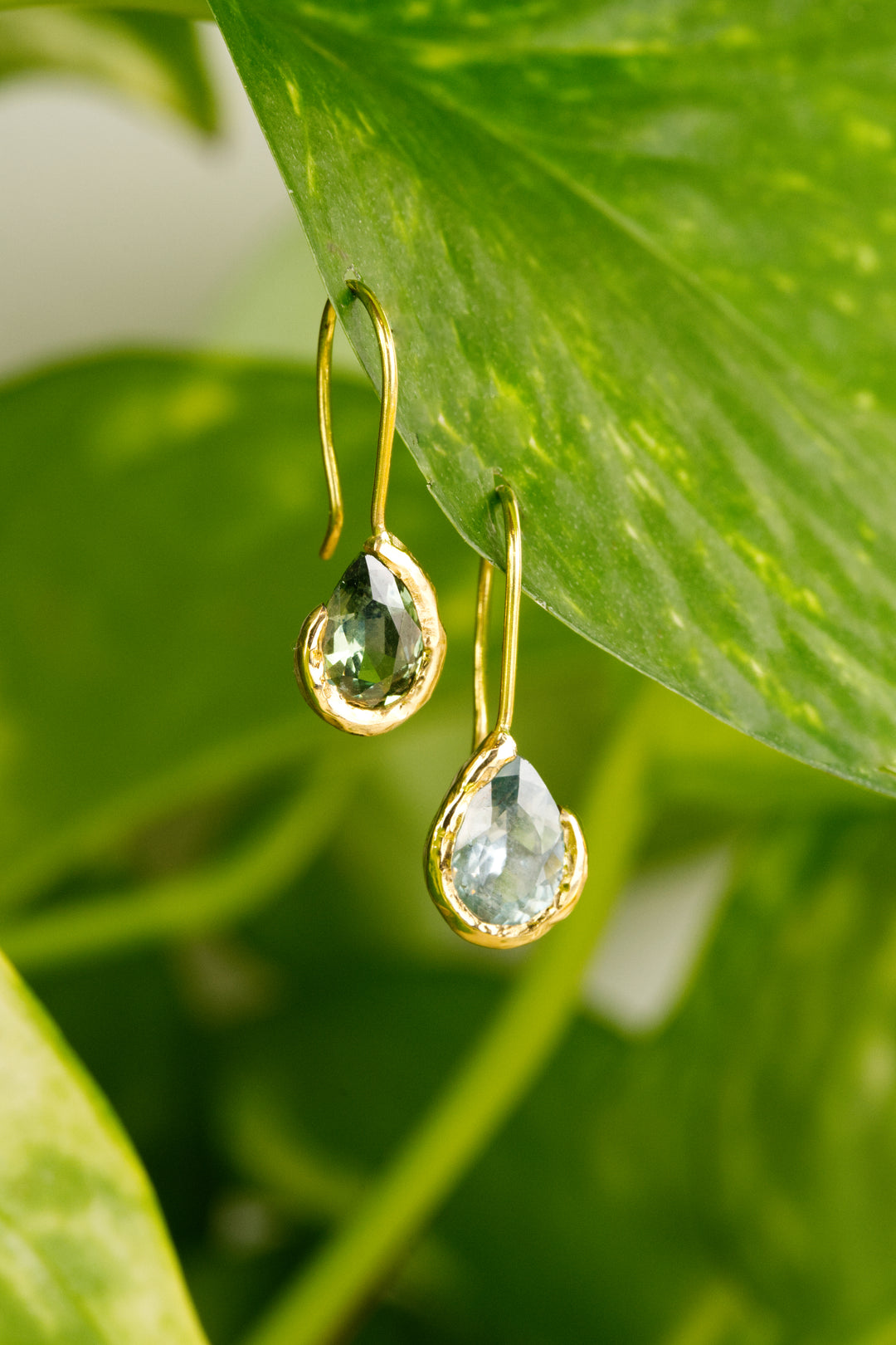 Spruce Blue and Green Montana Sapphire Earrings - 2.12ct