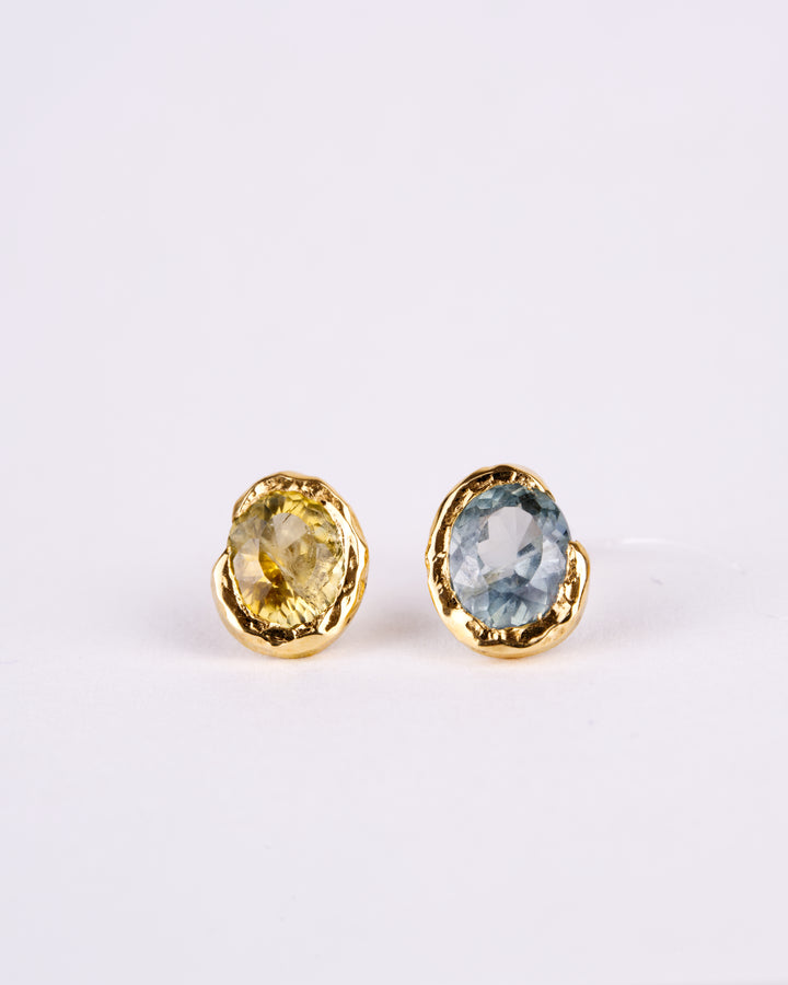 Meadowbrook Blue and Green Montana Sapphire Earrings - 1.52ct