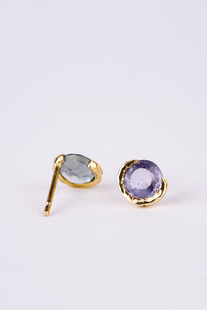 Twilight Blue and Purple Montana Sapphire Earrings - 1.89ct