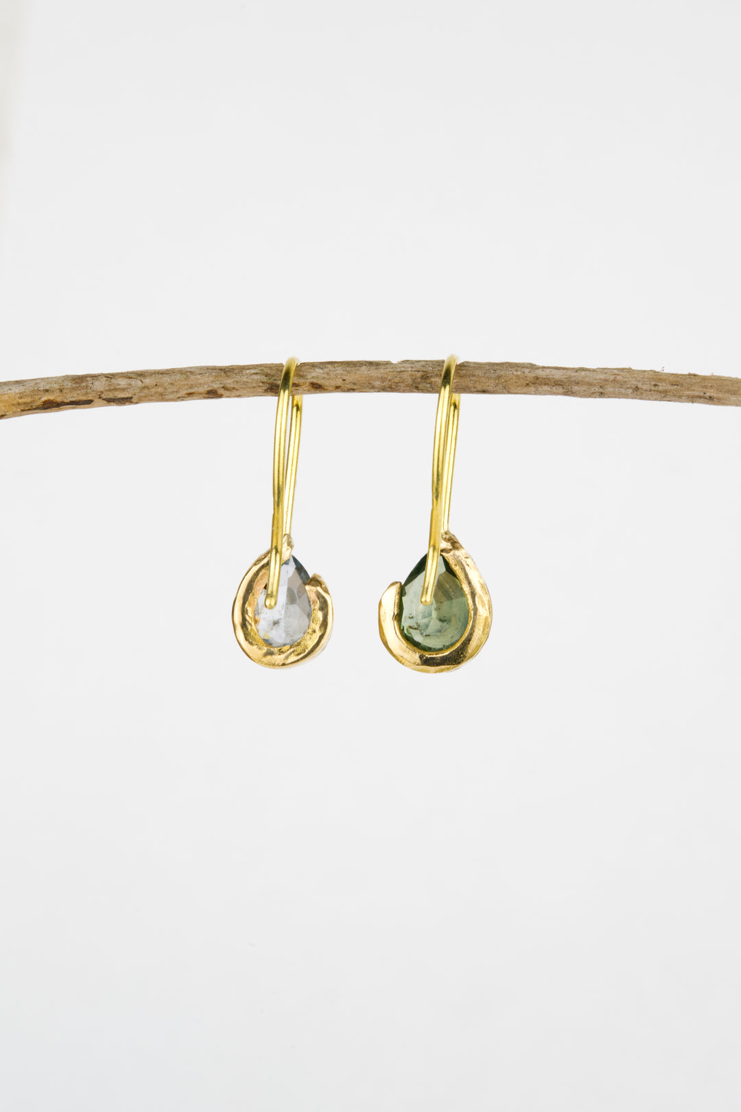 Snowpine Blue and Green Montana Sapphire Earrings - 1.86ct