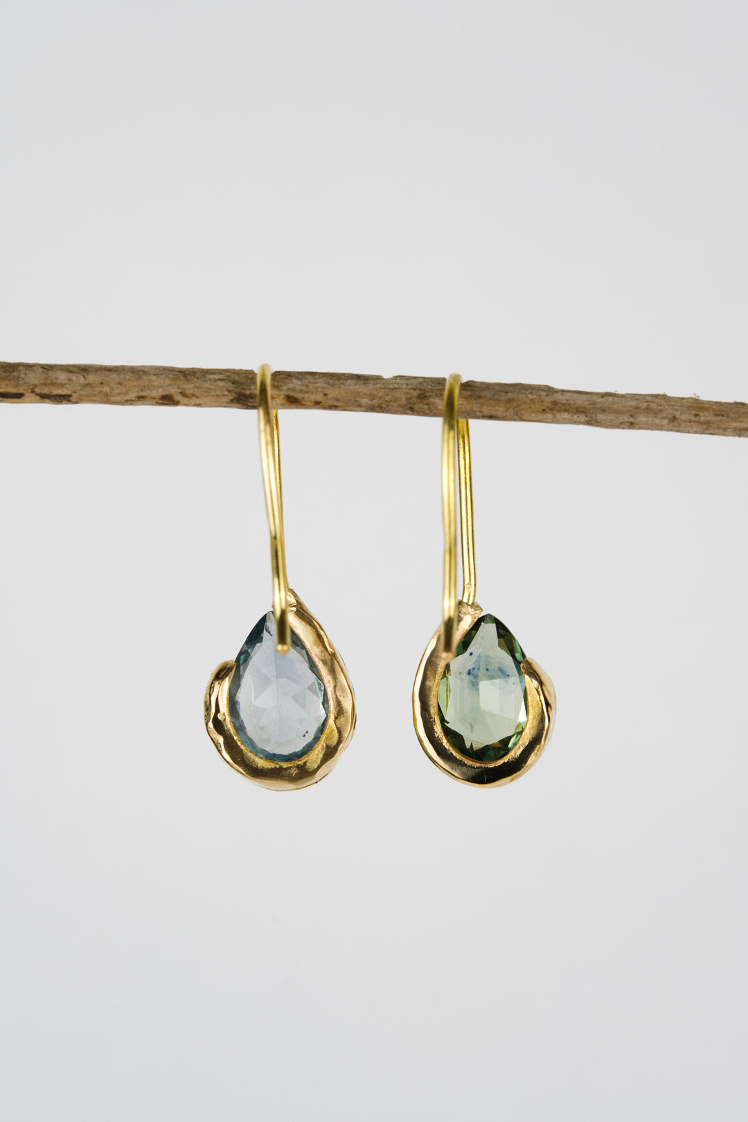 Spruce Blue and Green Montana Sapphire Earrings - 2.12ct