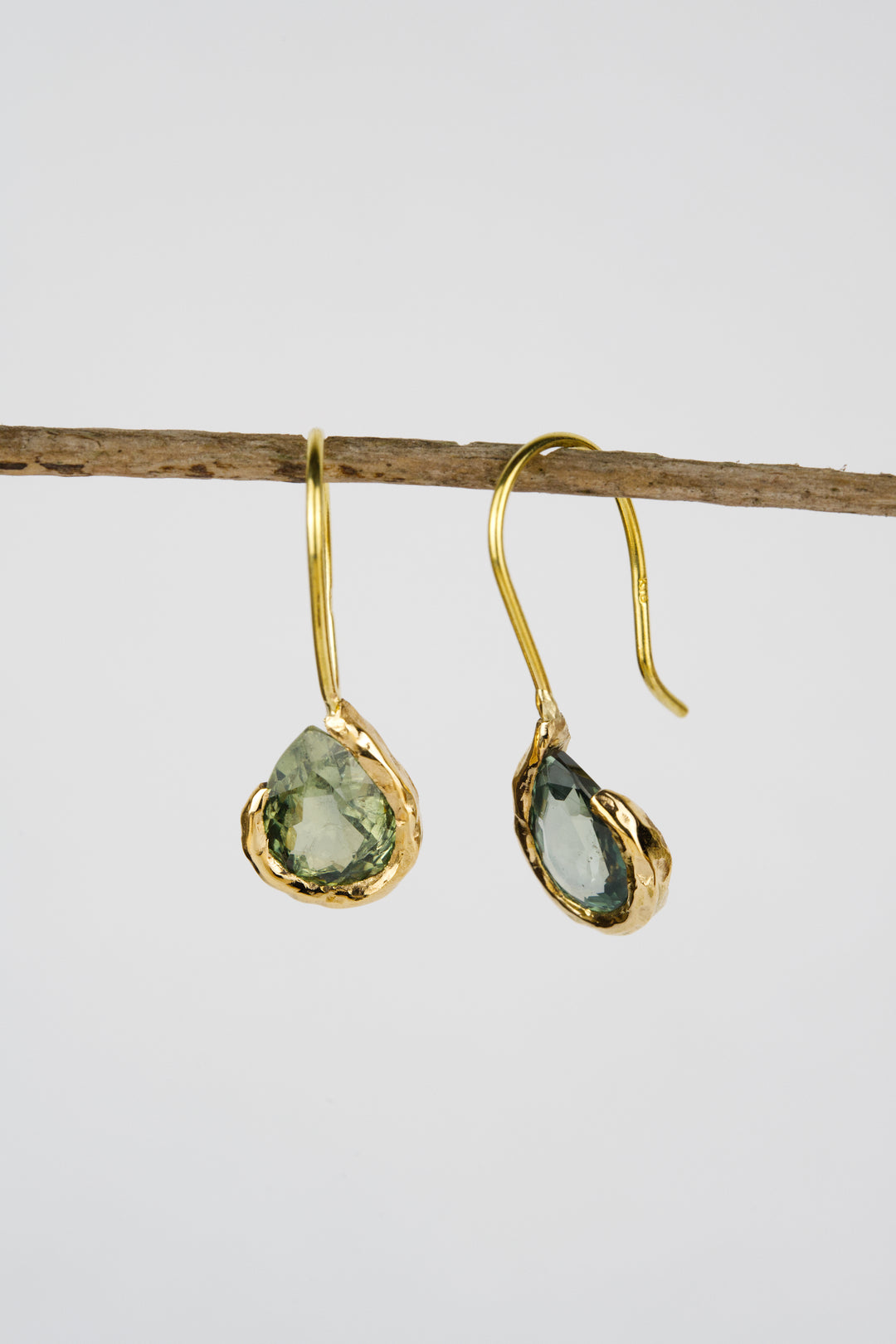 Watercress Blue and Green Montana Sapphire Earrings - 2.12ct