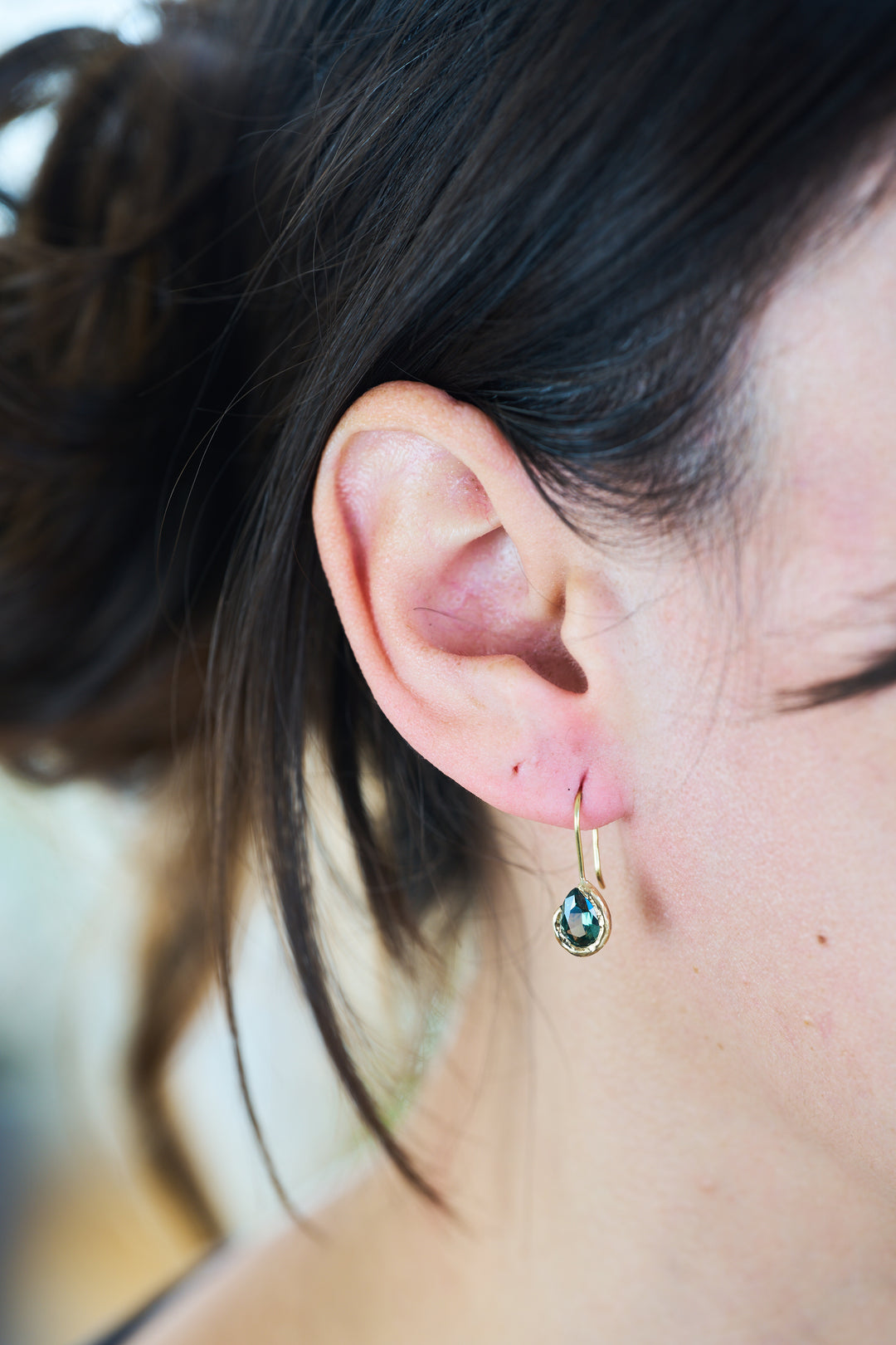 Spruce Blue and Green Montana Sapphire Earrings - 2.12ct