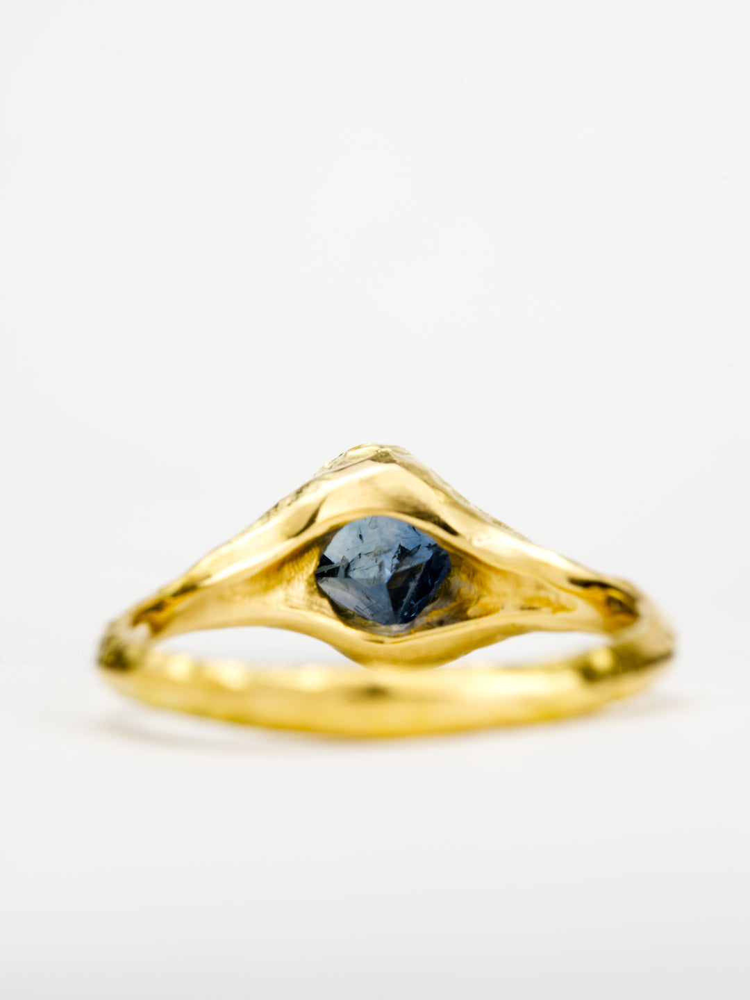 Emerald Cut Blue Montana Sapphire Ring - 1.295ct, handcrafted by Rigby Leigh