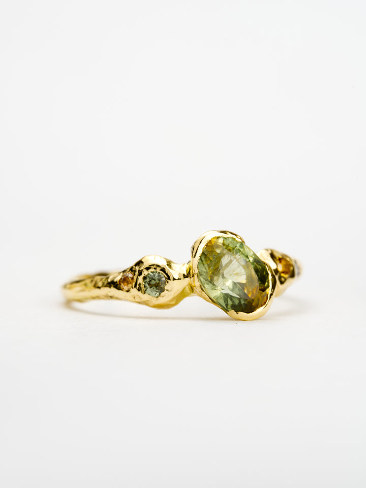 Fern Green Montana Sapphire Ring - 0.975ct, handcrafted by Rigby Leigh