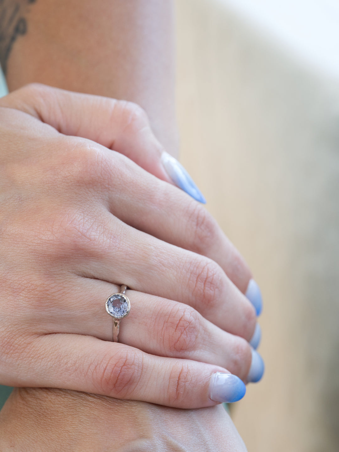 Frost Blue Montana Sapphire Ring - 1.27ct