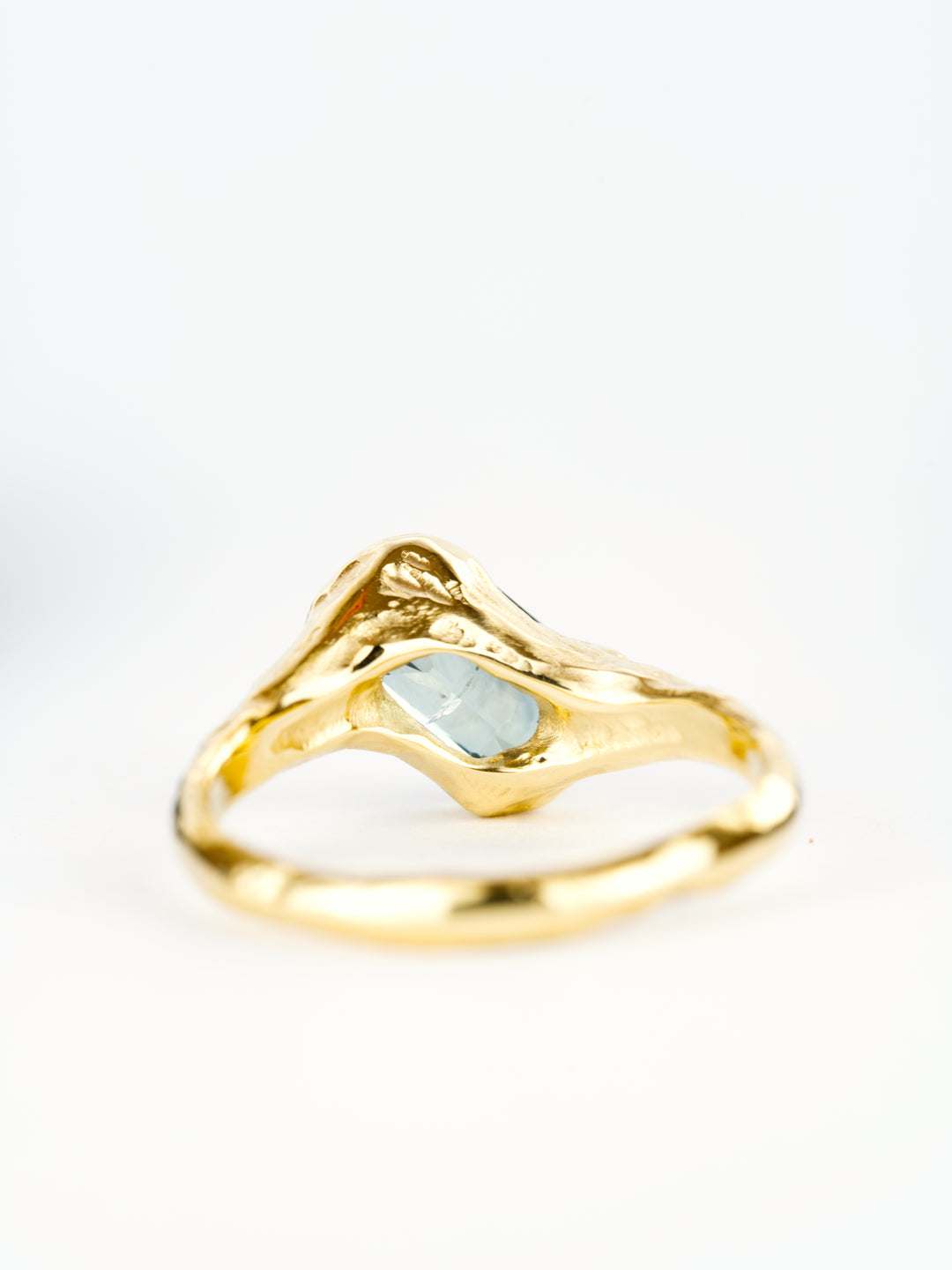 Emerald Cut Harbor Blue Montana Sapphire Ring - 2.045ct