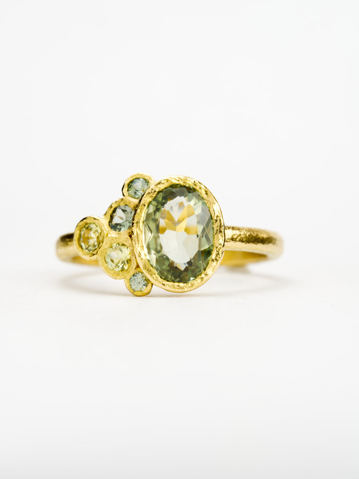 Heather Green Montana Sapphire Ring - 1.50ct, handcrafted by Rigby Leigh